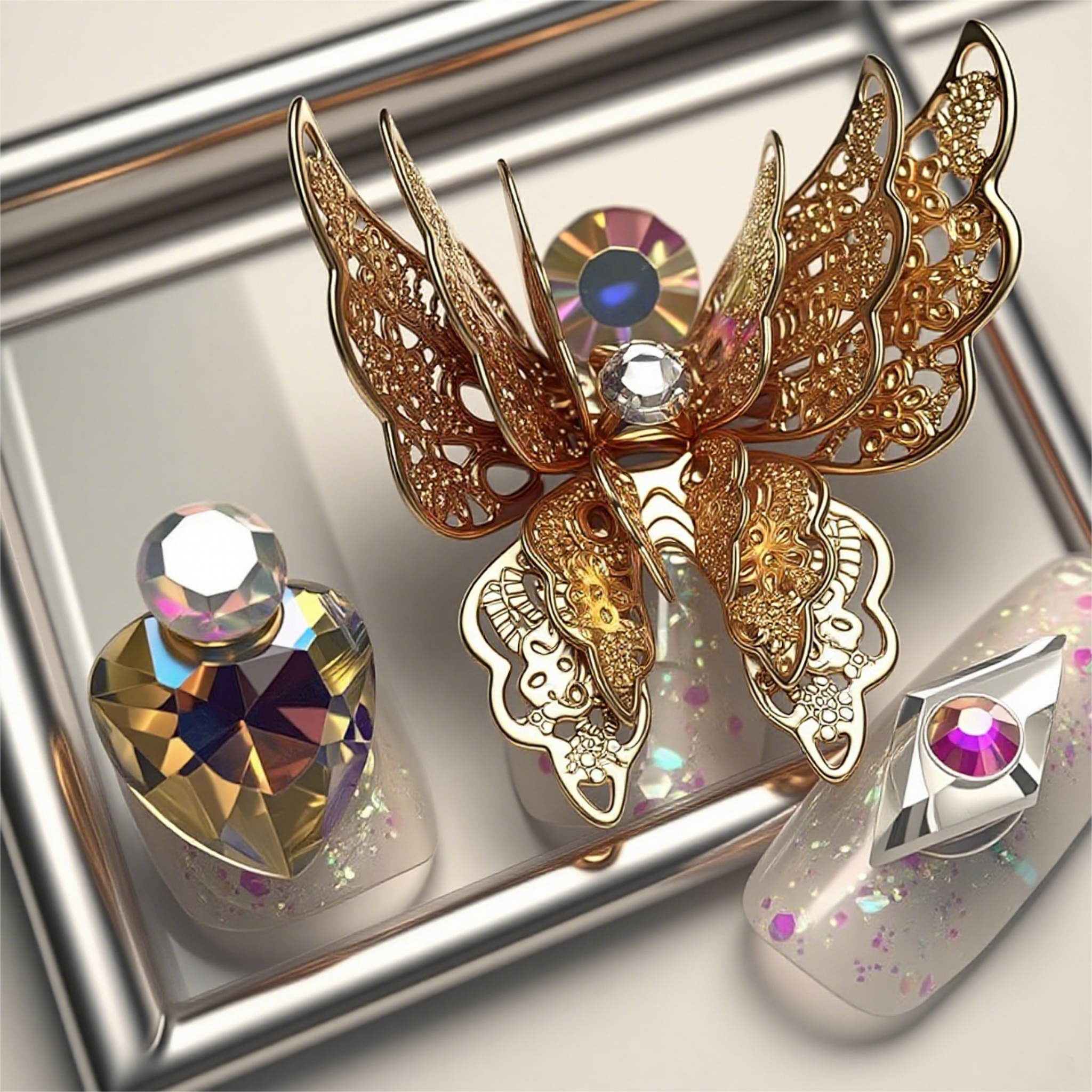 الفراشات تحوم فوق الزهور