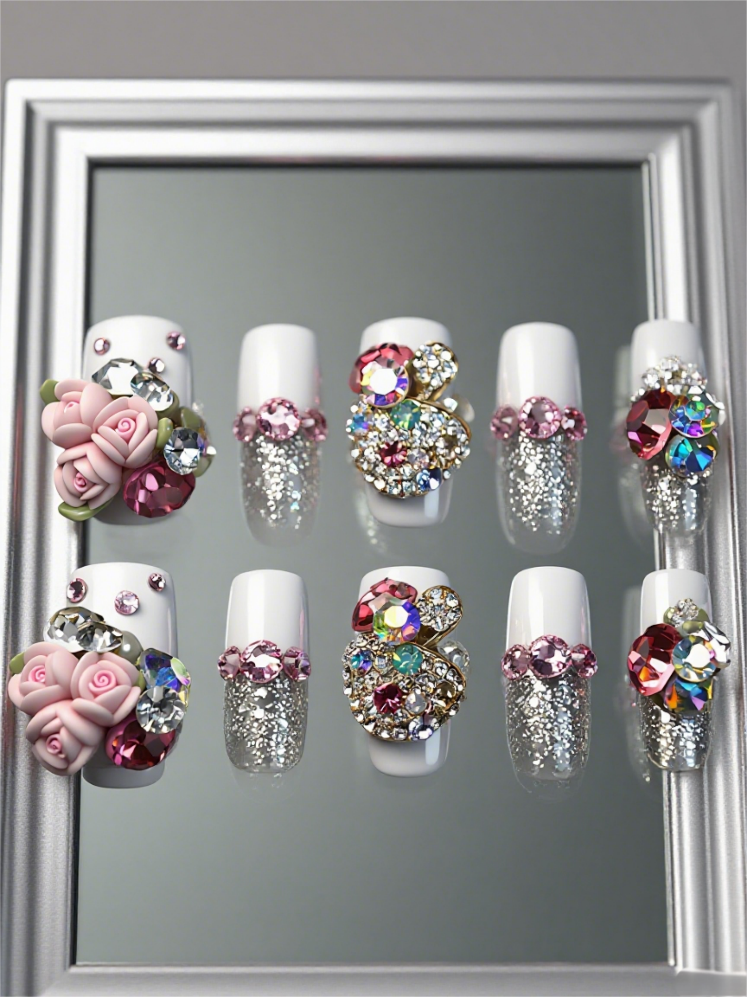 مسحوق الورد الأبيض الفرنسي